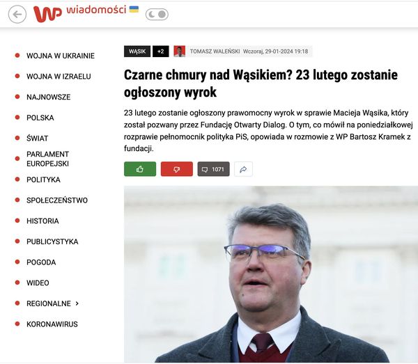 23 lutego br zostanie ogłoszony prawomocny wyrok w sprawie Macieja