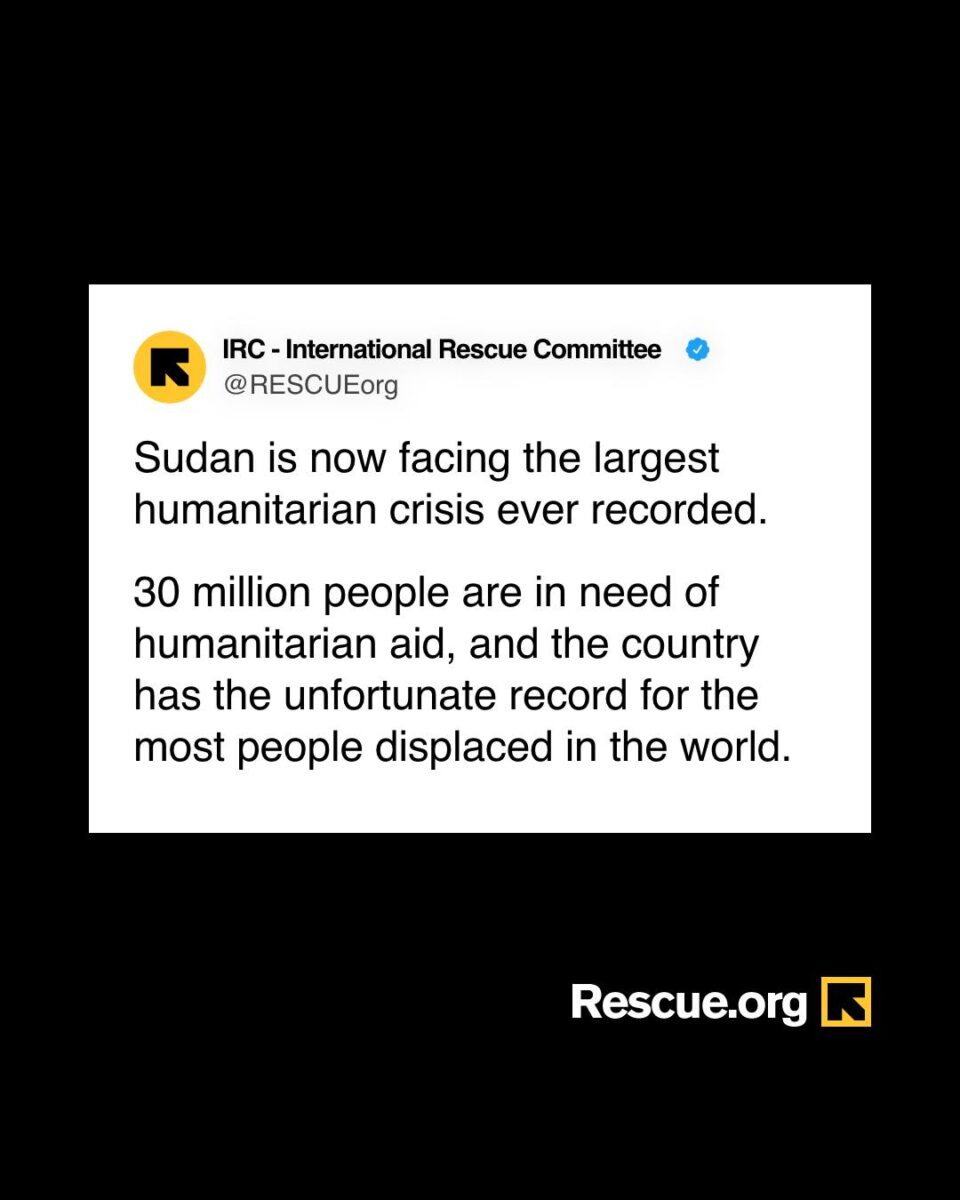 Sudan to obecnie największy kryzys humanitarny w historii….